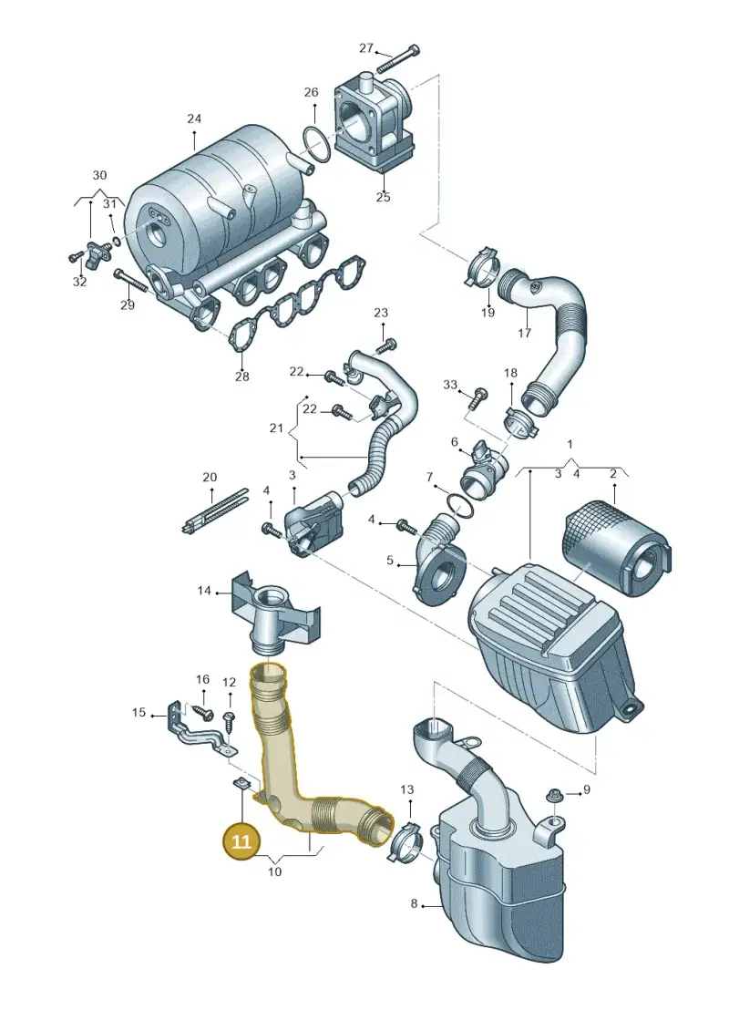 N10469702 — Volkswagen Caddy panel van (2008-2010) diagram 443129350, position 11