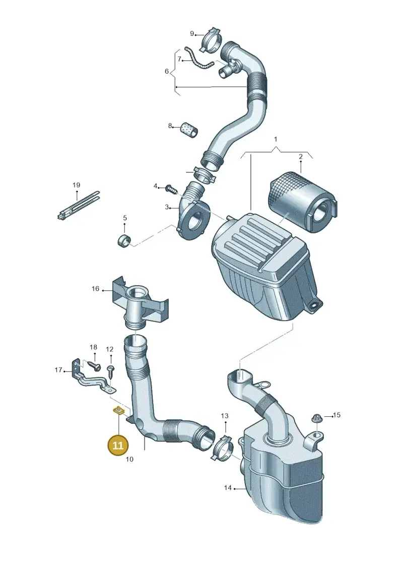 N10469702 — Volkswagen Caddy Maxi Kombi (2010-2015) diagram 690129200, position 11