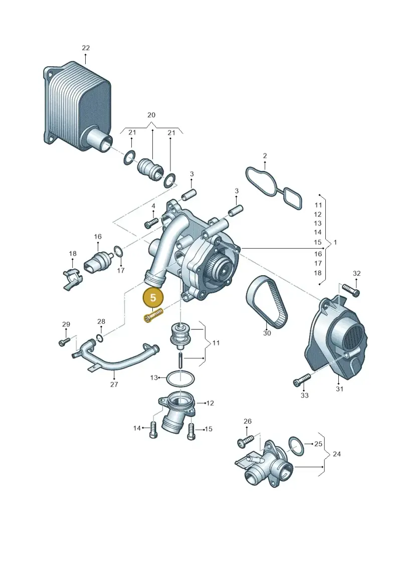 N10470705 — Volkswagen Amarok twin cab (2016-2022) diagram 894121020, position 5