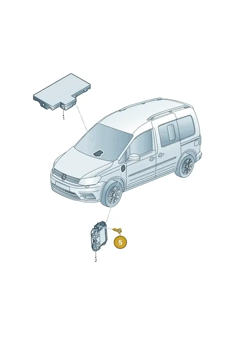 N10471801 — Volkswagen Caddy kombi (2015-2020) diagram 866035500, position 5