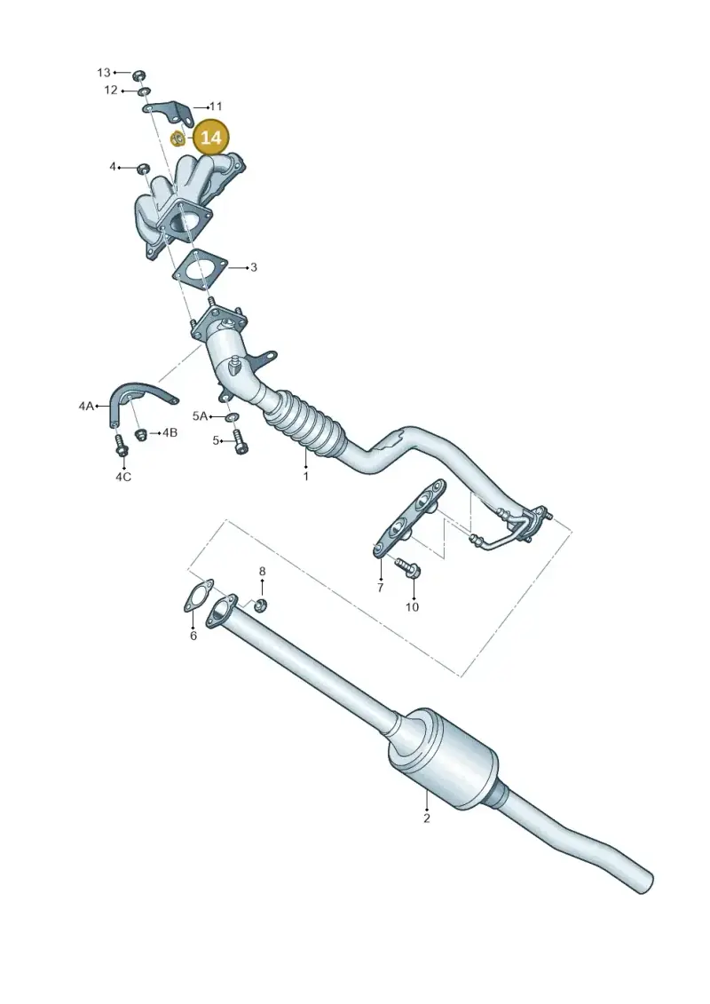 N10474803 — Volkswagen GOLF PLUS              08> (2007-) diagram 409253500, position 14