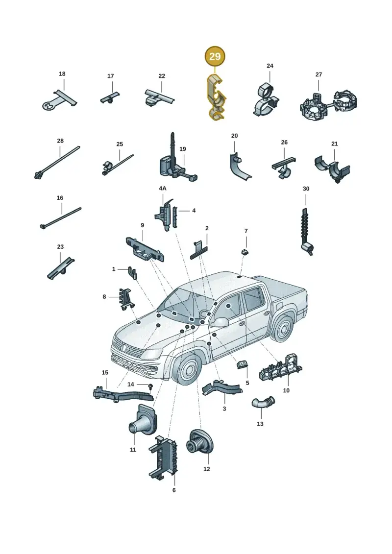 N10478501 — Volkswagen Amarok twin cab (2022-) diagram 2ha971086, position 29
