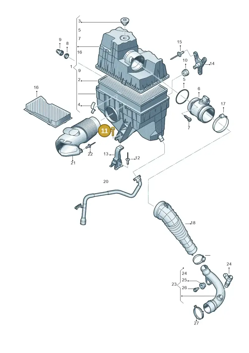 N10482701 — Volkswagen Caravelle (2015-2019) diagram 731129000, position 11