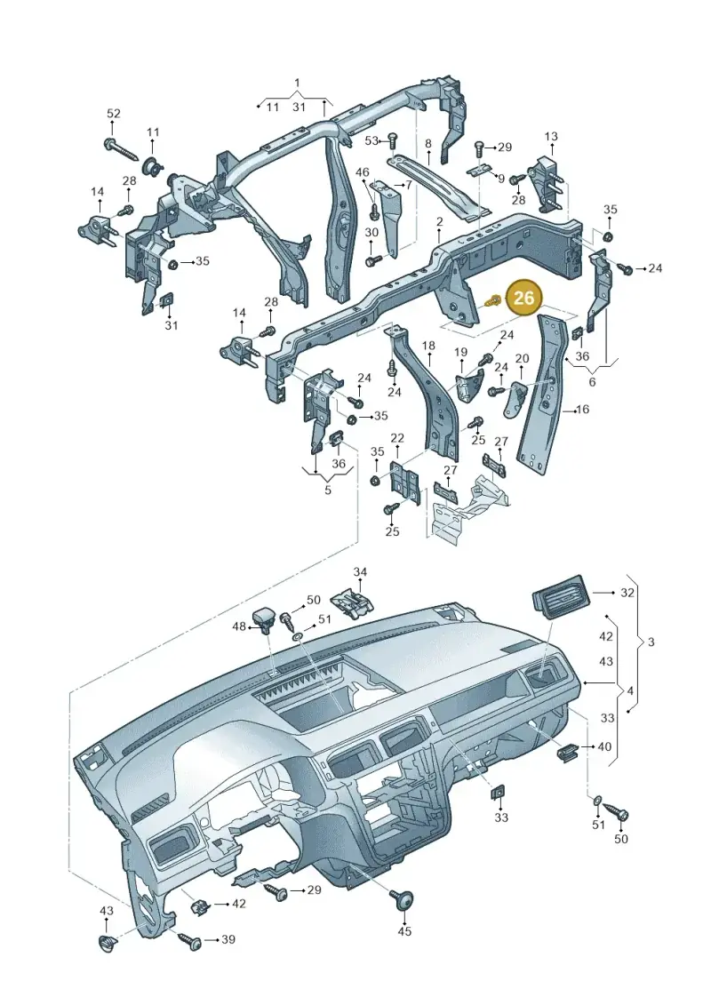 N10482701 — Volkswagen Caddy kombi (2015-2020) diagram 866857000, position 26
