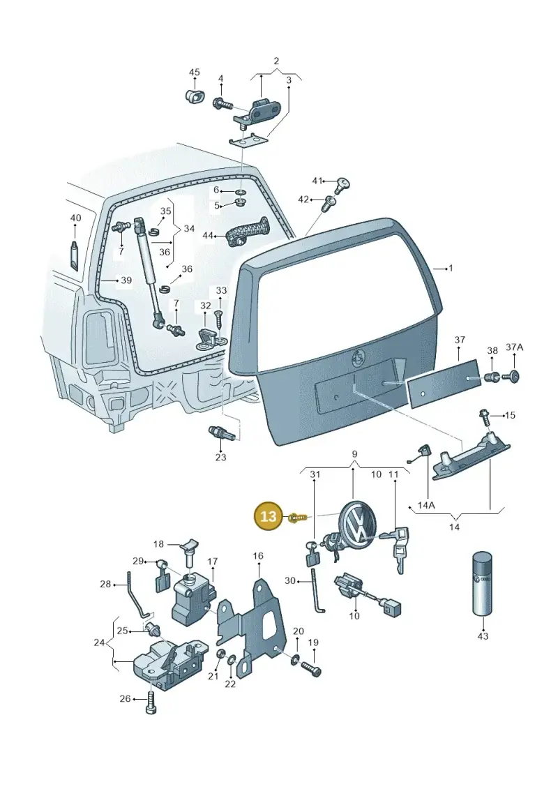 N10484002 — Volkswagen Jetta/Wagon (2002-2006) diagram 203827300, position 13