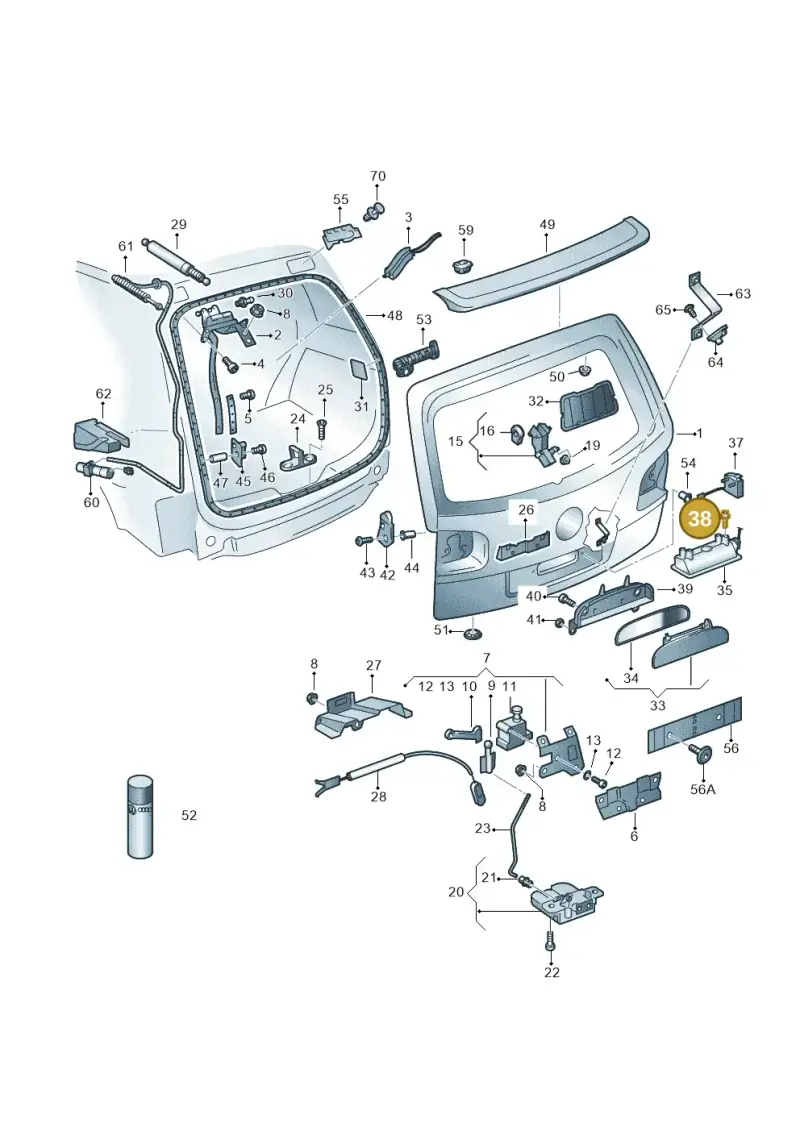 N10484002 — Volkswagen Touareg (2005-2006) diagram 274827100, position 38
