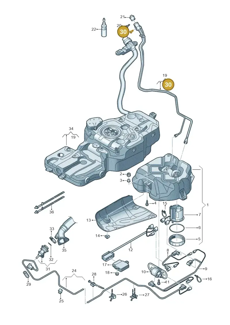 N10484002 — Audi Q5 qu. 2.0 TDI (2008-2012) diagram 647201150, position 30
