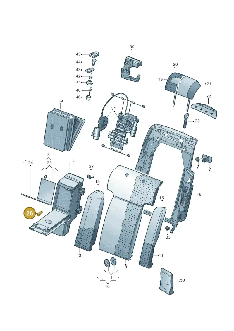 N10485704 — Volkswagen Phaeton 4motion (2010-2016) diagram 258885800, position 26