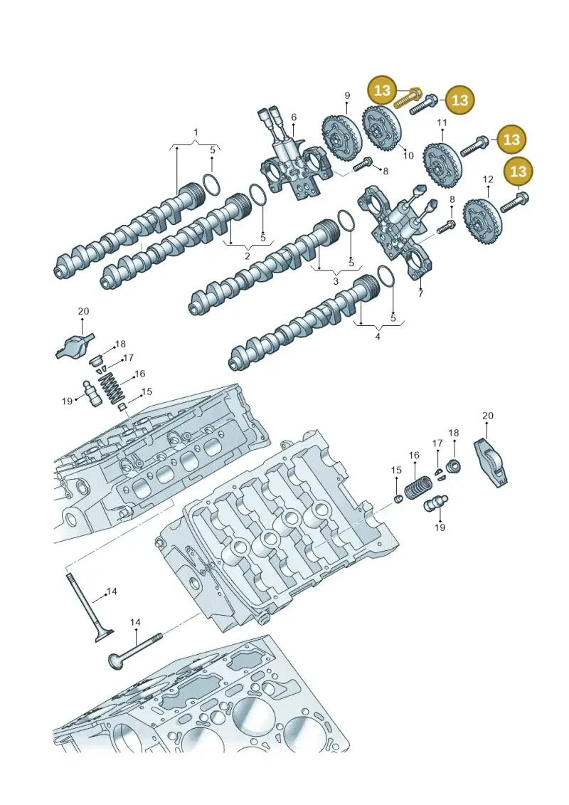 N10488302 — Volkswagen PASSAT/4MOTION/W8 (2002-2005) diagram 226109470, position 13