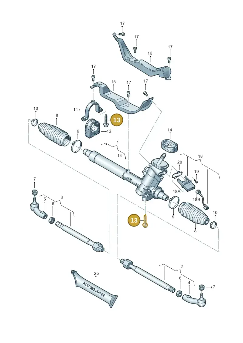 N10492102 — Volkswagen Polo (2011-2014) diagram 253423400, position 13