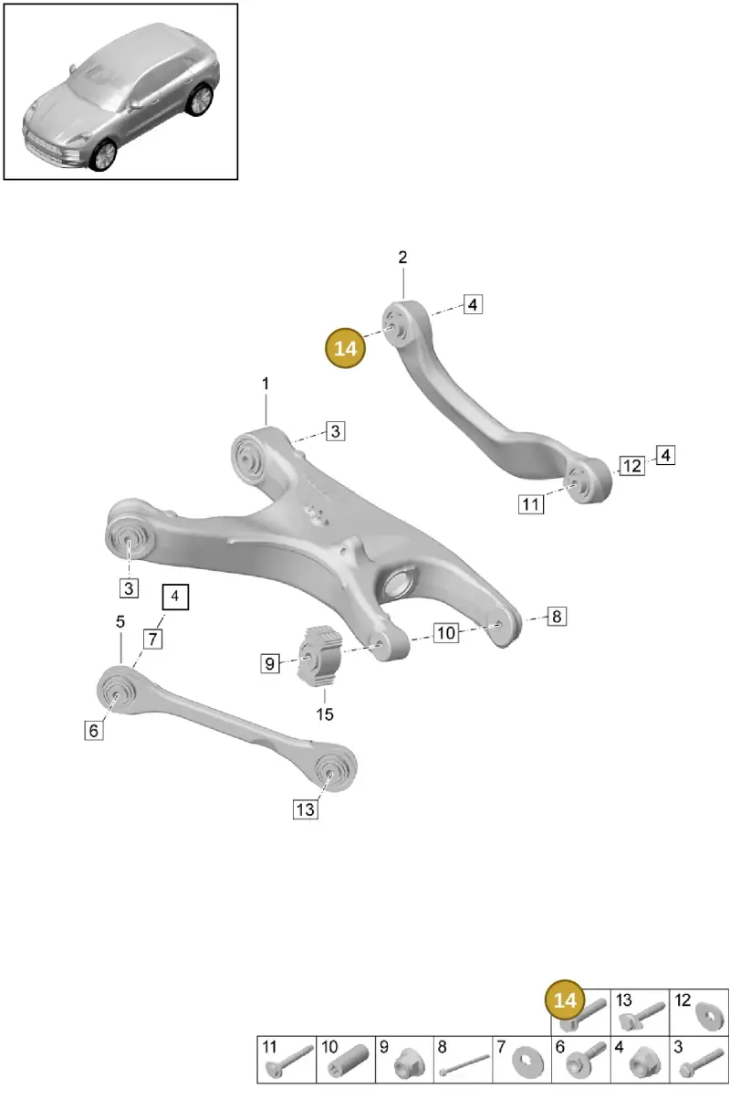 N10500701 — Porsche Macan (2018-2022) diagram p52501010, position 14