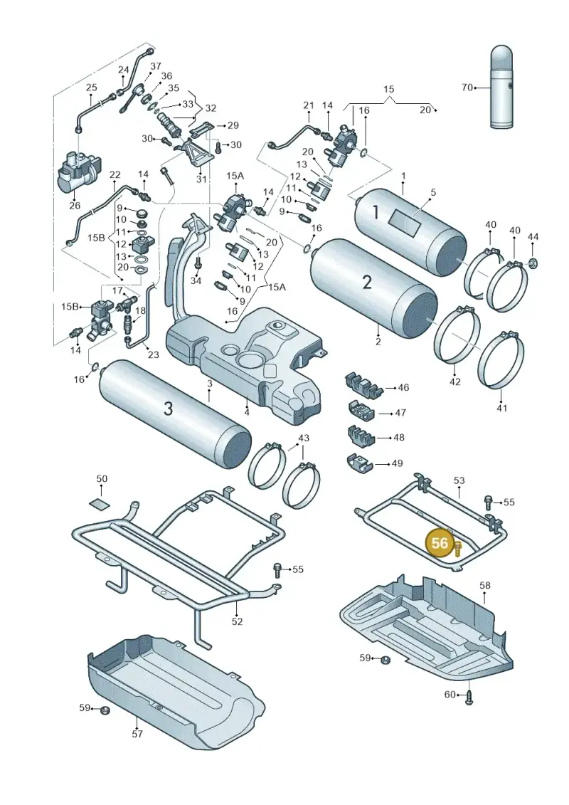 N10505301 — Volkswagen Passat saloon (2010-2015) diagram 656201090, position 56