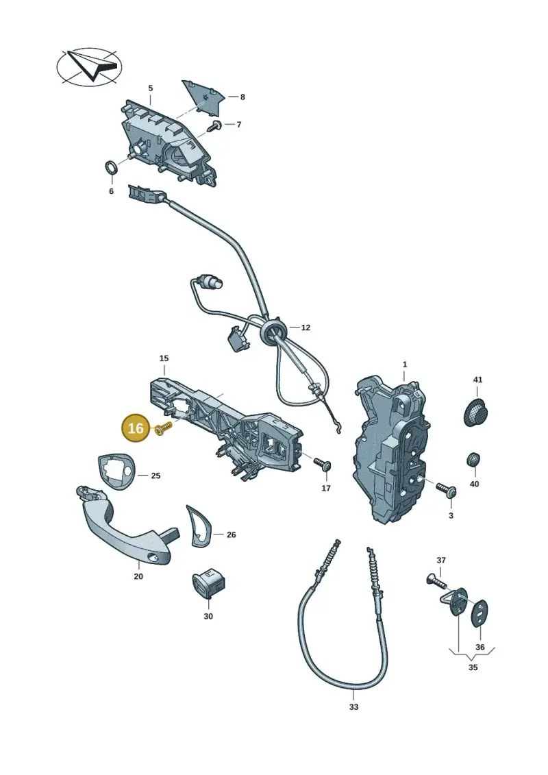 N10507202 — Volkswagen Multivan (2021-) diagram 5h0837000, position 16