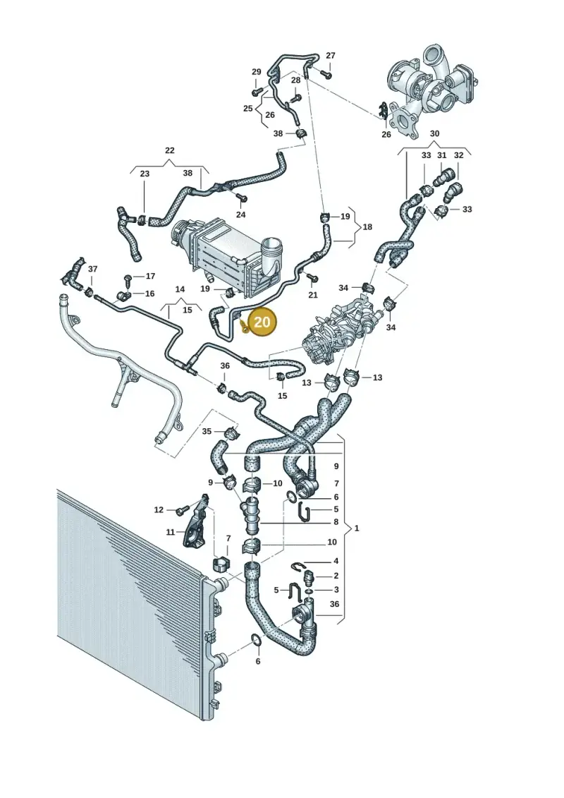N10507202 — Volkswagen Caddy Maxi Kombi (2020-2024) diagram 869121303, position 20