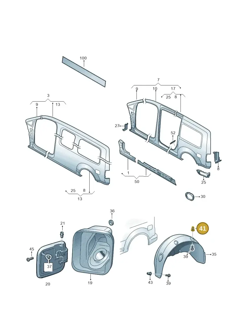 N10507301 — Volkswagen Caddy Maxi Kombi (2010-2015) diagram 652809350, position 41