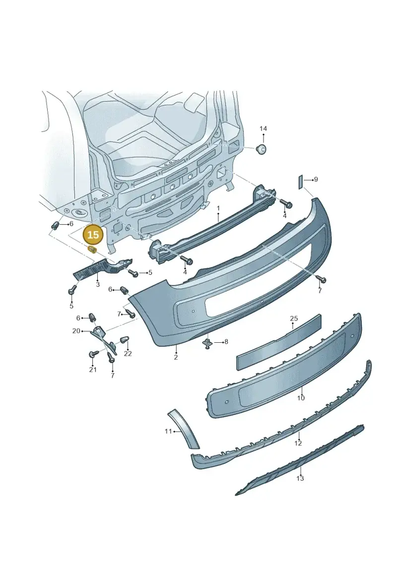 N10507301 — Volkswagen E-up! (2013-2016) diagram 723807500, position 15