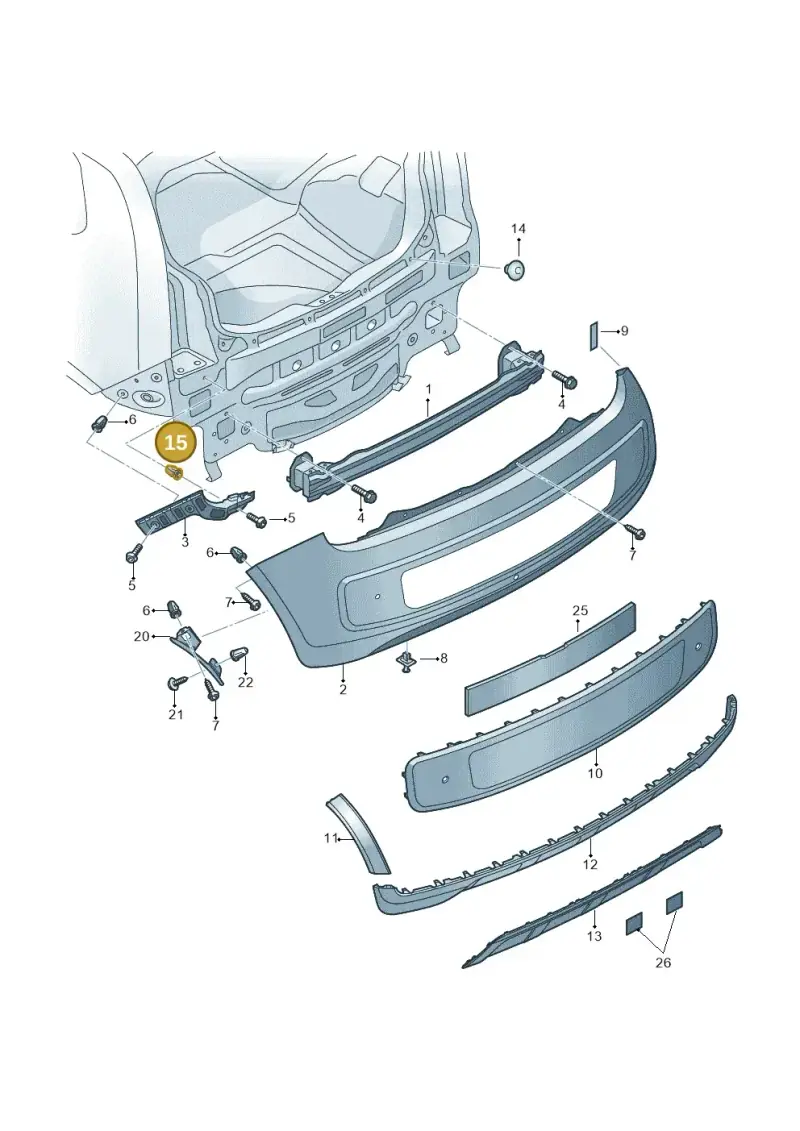 N10507301 — Volkswagen Up! 1.0 BlueMotion (2016-2023) diagram 892807050, position 15