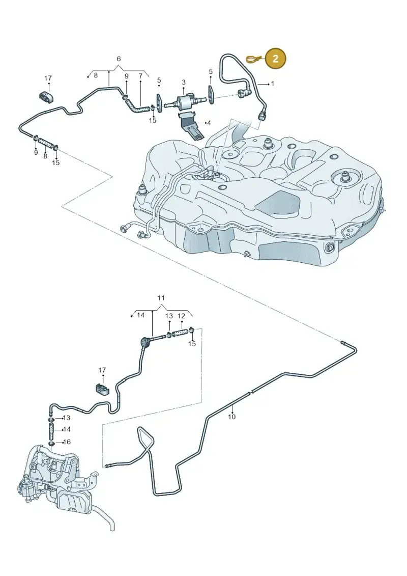 N10508801 — Audi A5 Sportback (2016-2025) diagram 849261300, position 2