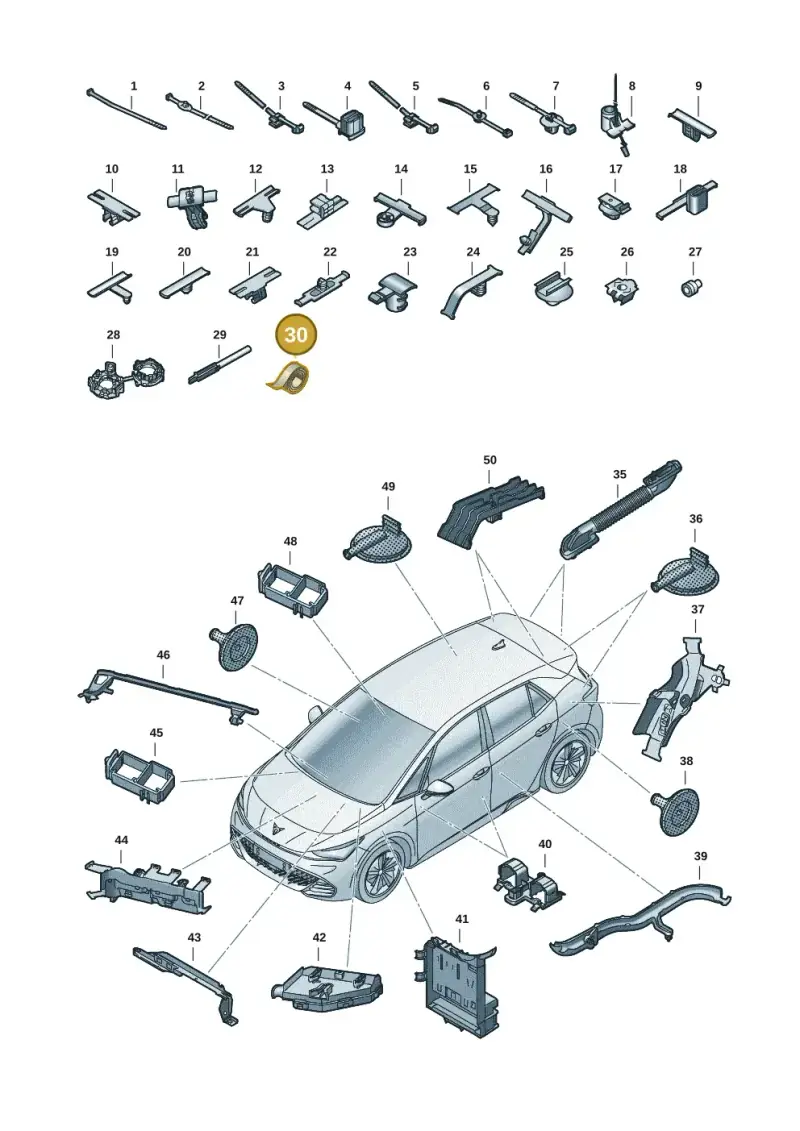 N10509502 — SEAT CUPRA Born (2021-) diagram 10s971082, position 30