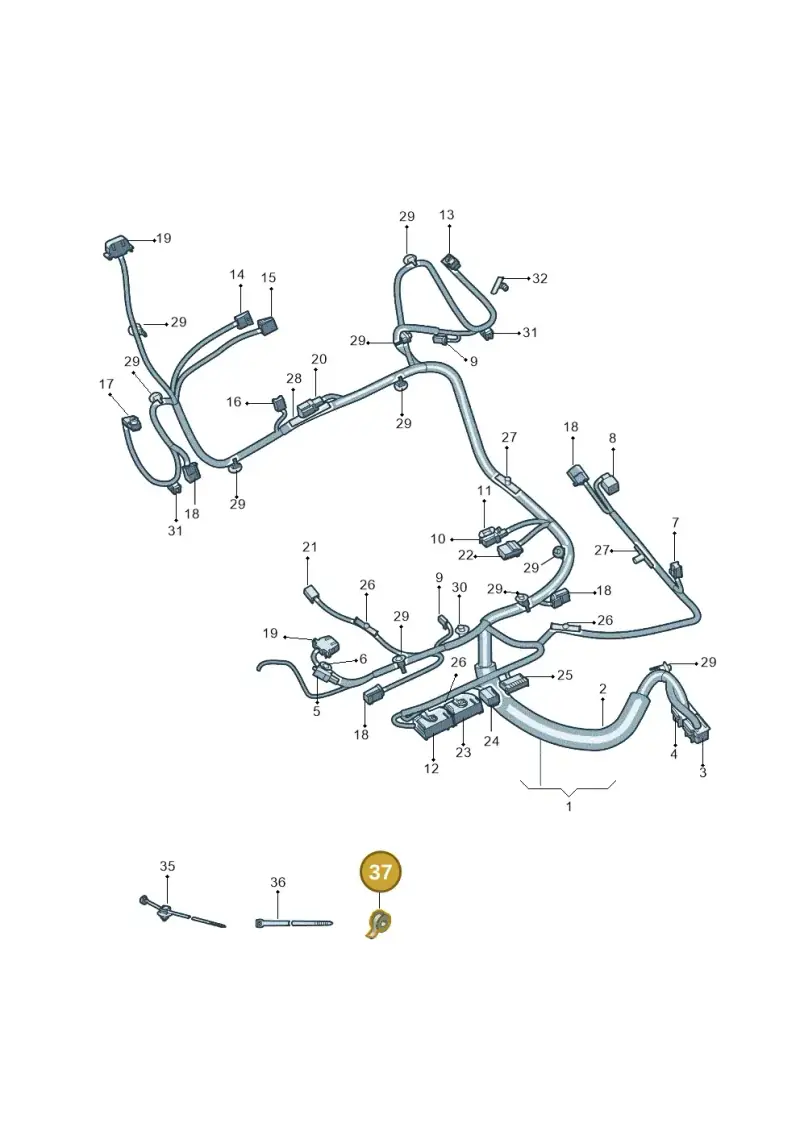 N10509502 — Volkswagen Passat Pro (2024-) diagram 3jg972025, position 37