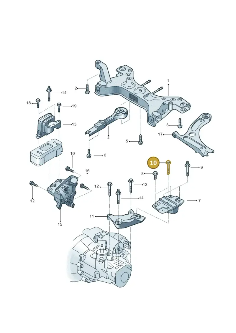 N10513102 — Volkswagen Up! 1.0 TSI (2013-2017) diagram 559199200, position 10