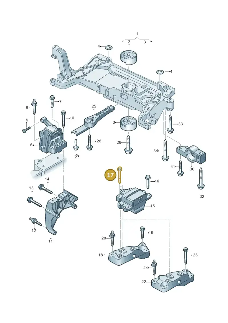 N10513102 — Volkswagen Sharan BlueMotion (2015-2022) diagram 689199300, position 17