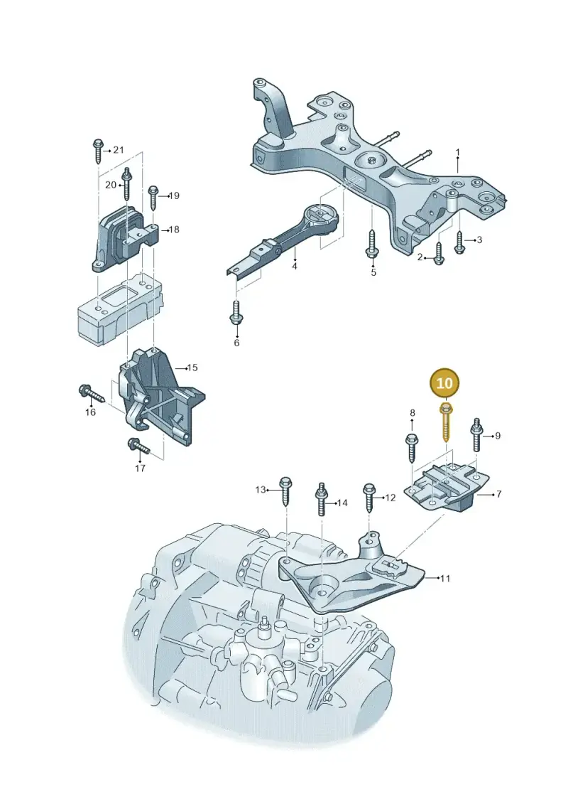 N10513102 — Volkswagen Up! 1.0 BlueMotion (2016-2023) diagram 892199400, position 10
