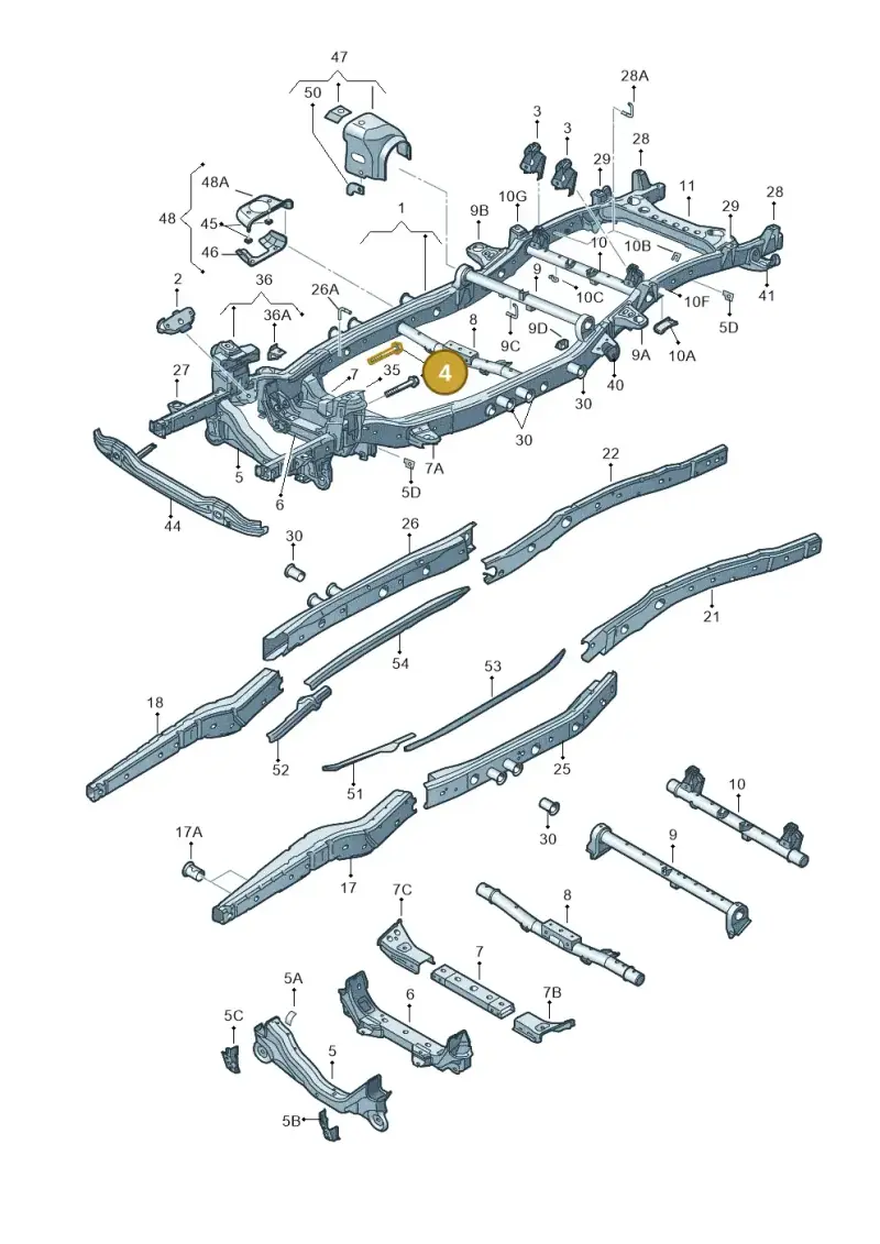 N10514504 — Volkswagen Amarok twin cab (2012-2016) diagram 683800120, position 4