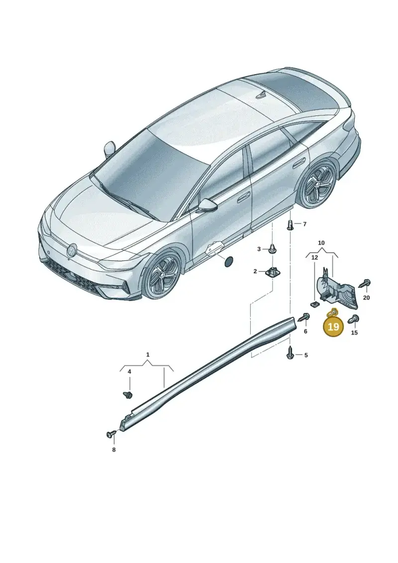 N10516801 — Volkswagen ID.7 Limousine Pro (2023-) diagram 14b853150, position 19