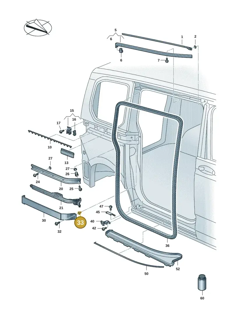 N10516801 — Volkswagen Multivan (2021-) diagram 7t0843400, position 33