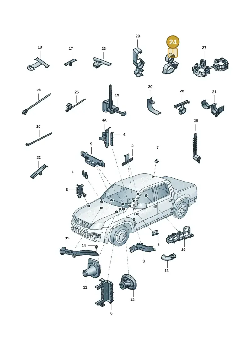 N10516901 — Volkswagen Amarok twin cab (2022-) diagram 2ha971086, position 24