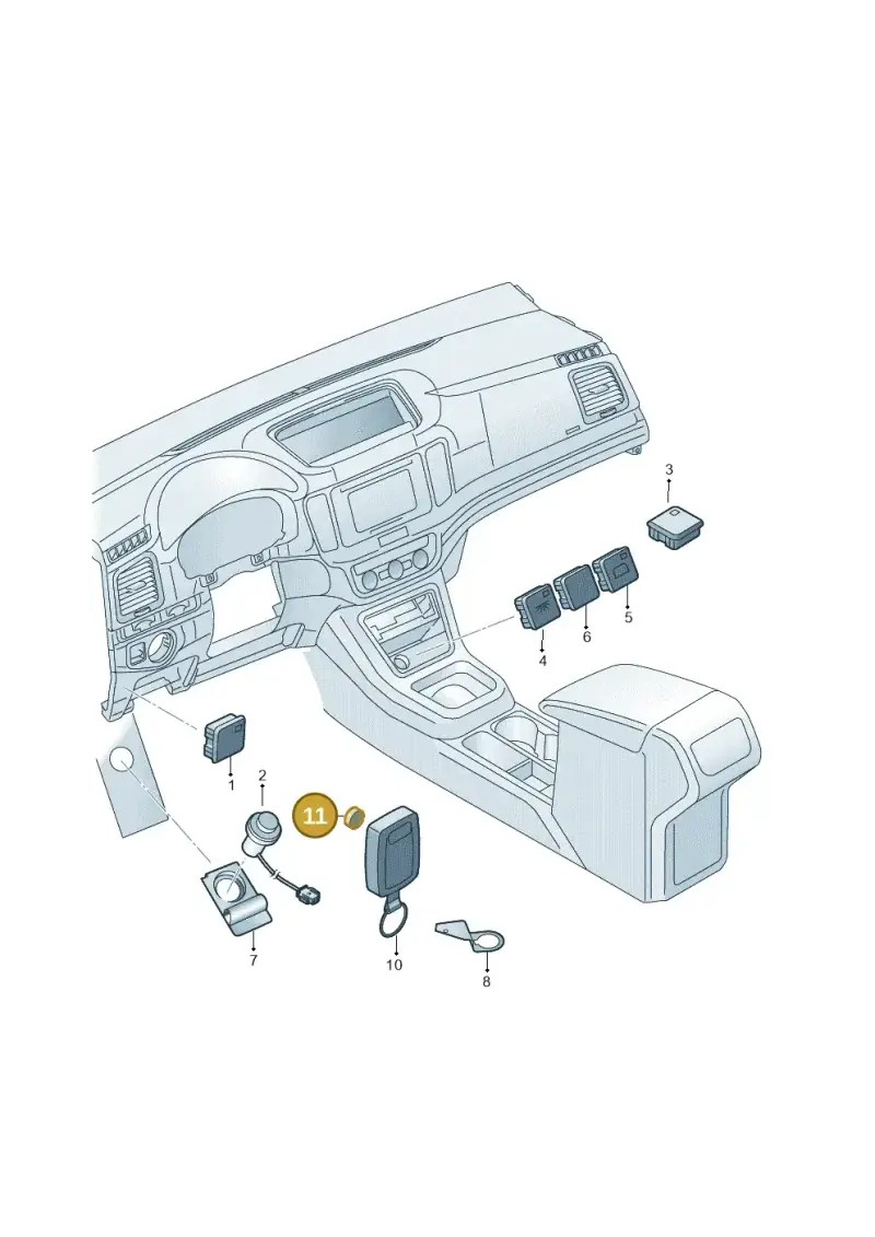 N10517001 — Volkswagen Sharan BlueMotion (2015-2022) diagram 863941510, position 11
