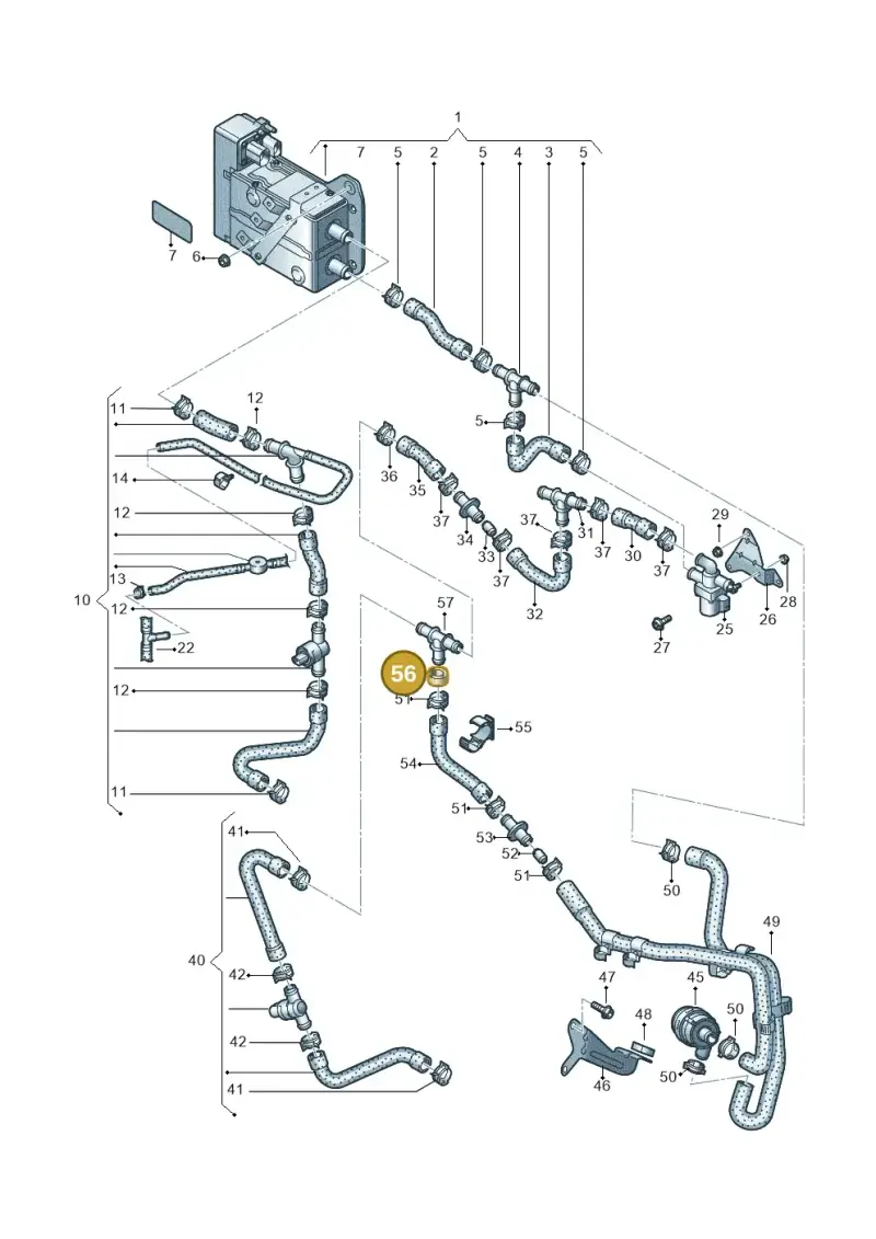 N10519301 — Volkswagen E-Golf (2014-2021) diagram 774819650, position 56