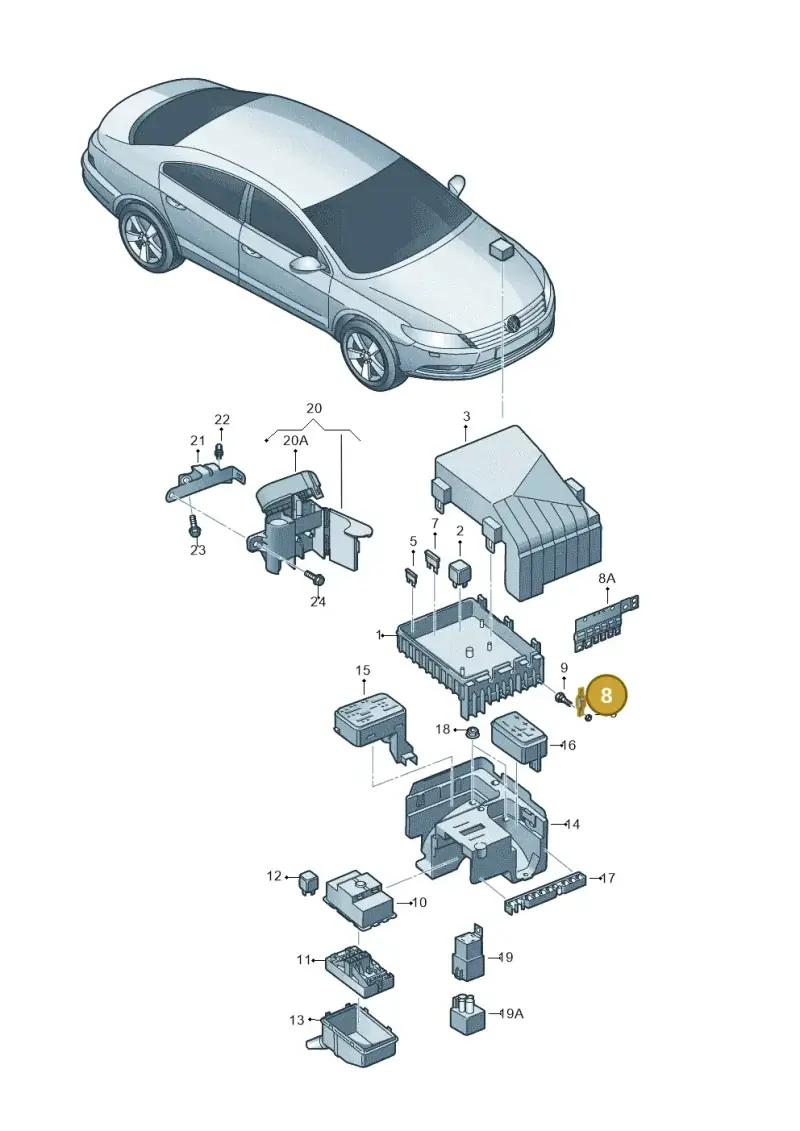N10525501 — Volkswagen Passat CC (2011-2016) diagram 737937200, position 8