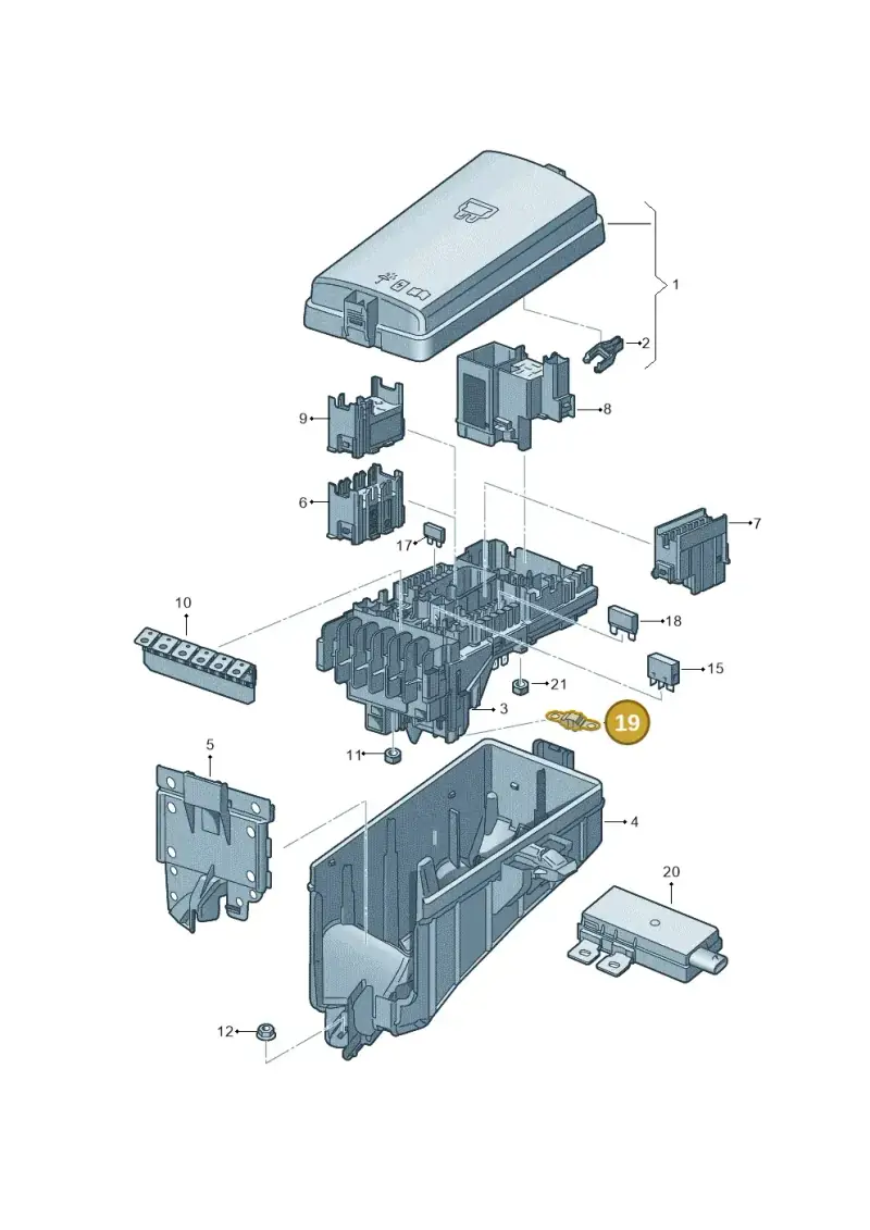 N10525502 — Volkswagen Golf 2.0 (2016-2020) diagram 827937020, position 19