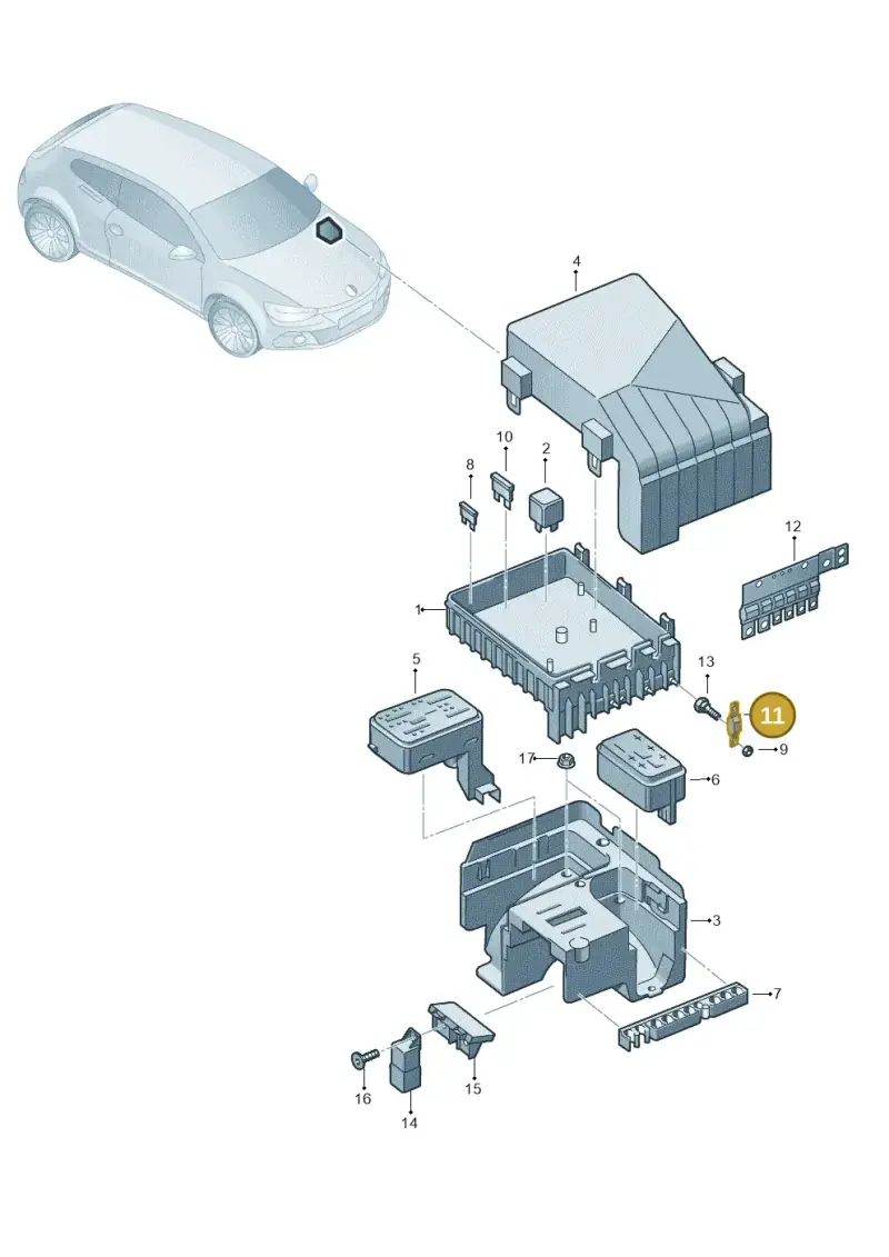 N10525504 — Volkswagen Scirocco 2.0 (2014-2017) diagram 651937200, position 11