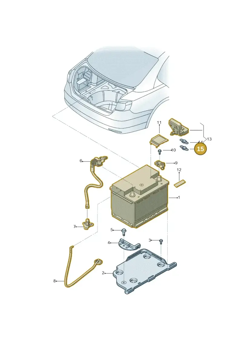N10525505 — Volkswagen Jetta (2014-2017) diagram 692915050, position 15
