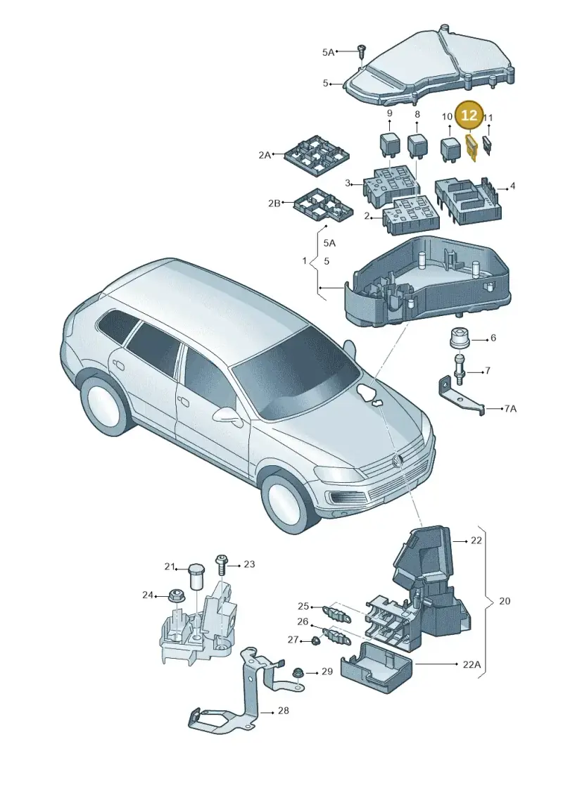 N10525508 — Volkswagen Touareg BlueMotion (2014-2018) diagram 748937100, position 12