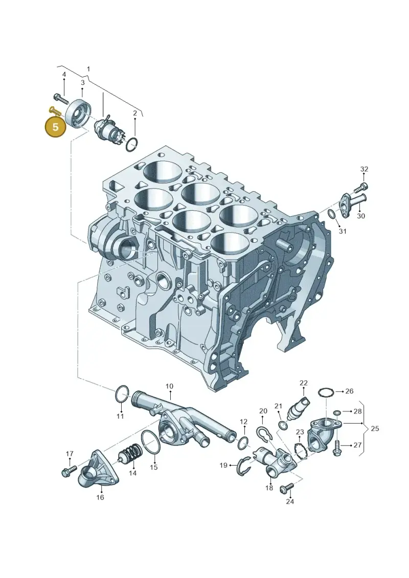 N10526802 — Volkswagen Touareg BlueMotion (2014-2018) diagram 693121100, position 5