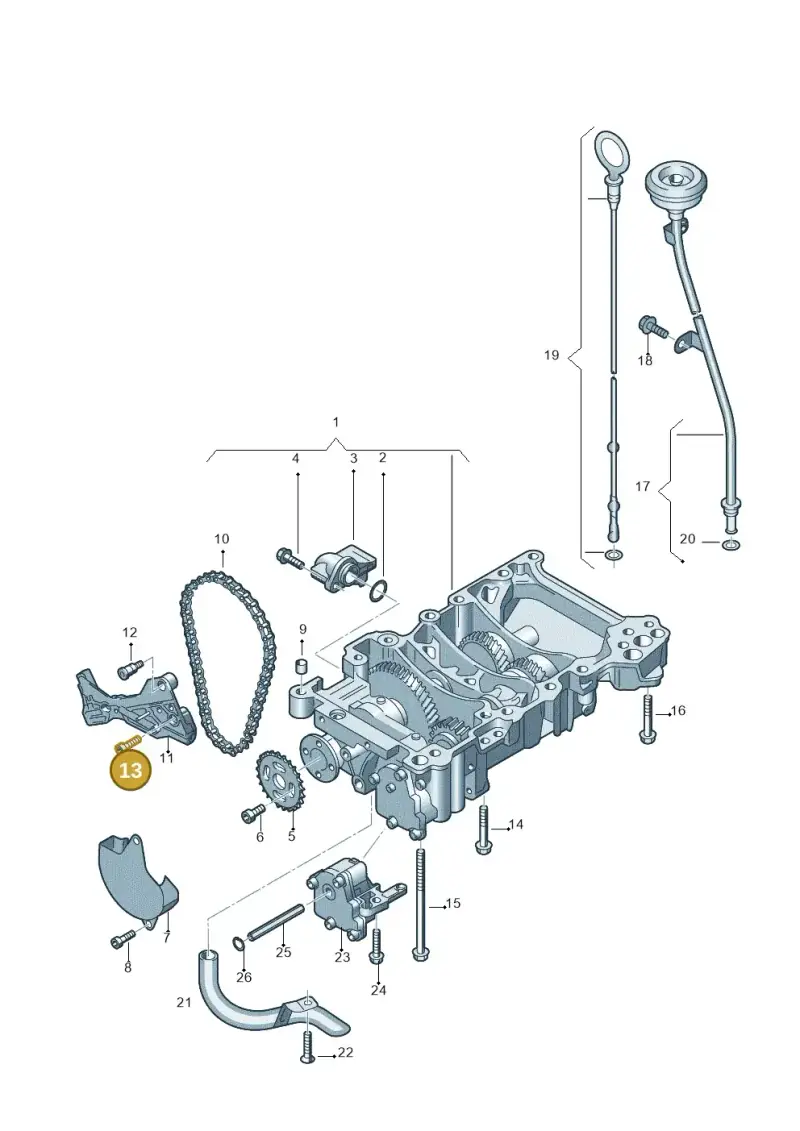 N10527703 — Audi A4/S4/Av./qu.     05> (2005-) diagram 448115500, position 13