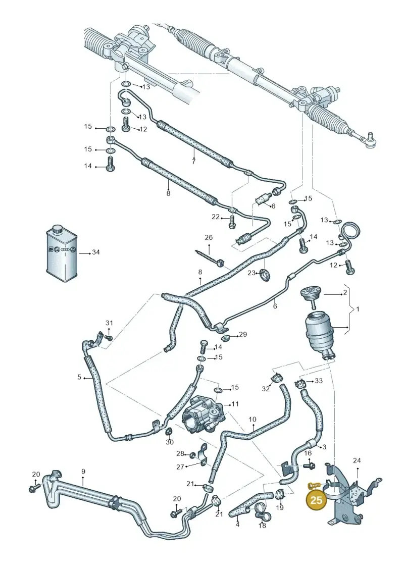 N10527703 — Audi A6 2.7 TDI (2008-2011) diagram 448422900, position 25