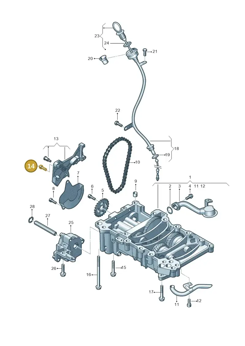 N10527703 — Volkswagen Passat/4Motion (2005-2007) diagram 460115200, position 14