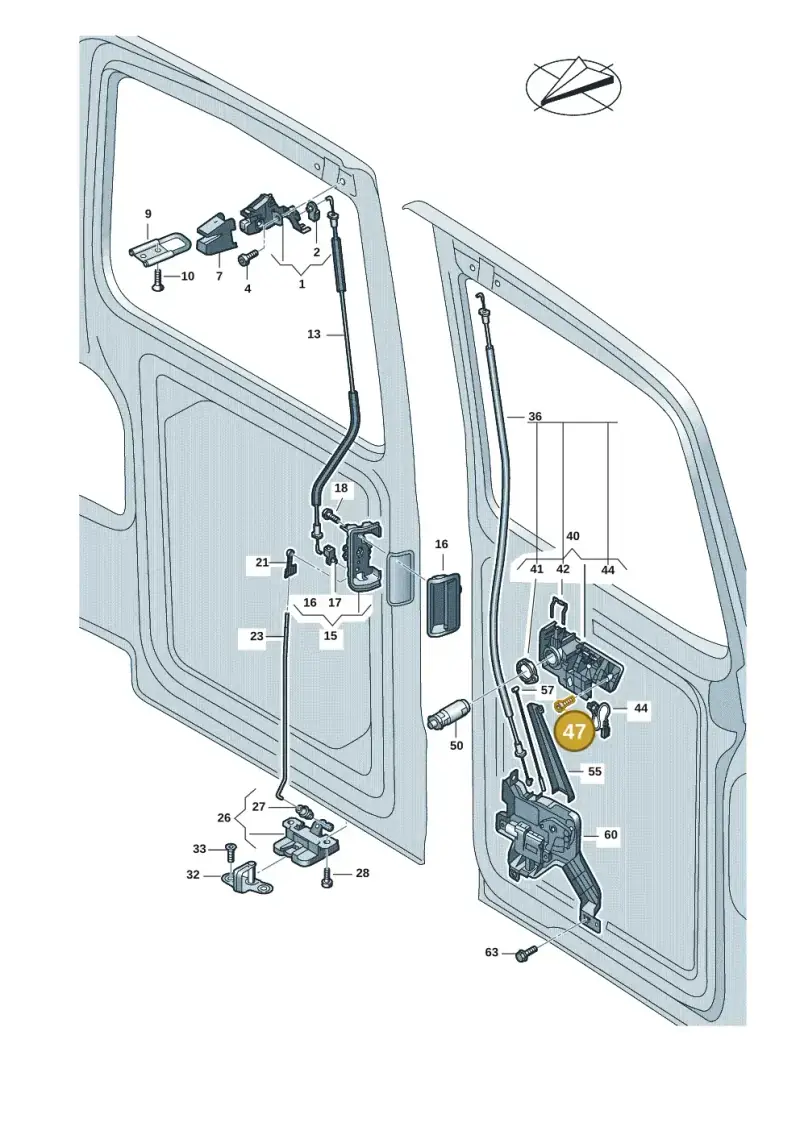 N10527703 — Volkswagen Caravelle (2019-2024) diagram 7ep827300, position 47