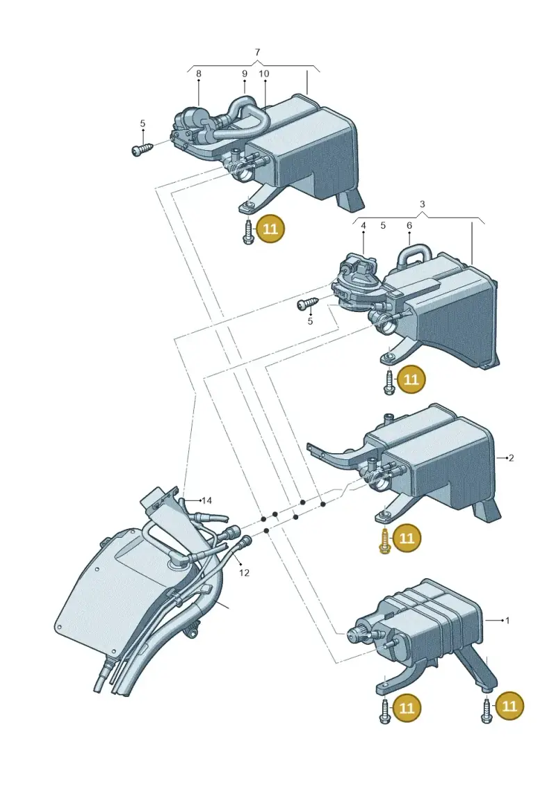N10528402 — Volkswagen Touareg BlueMotion (2014-2018) diagram 693201920, position 11