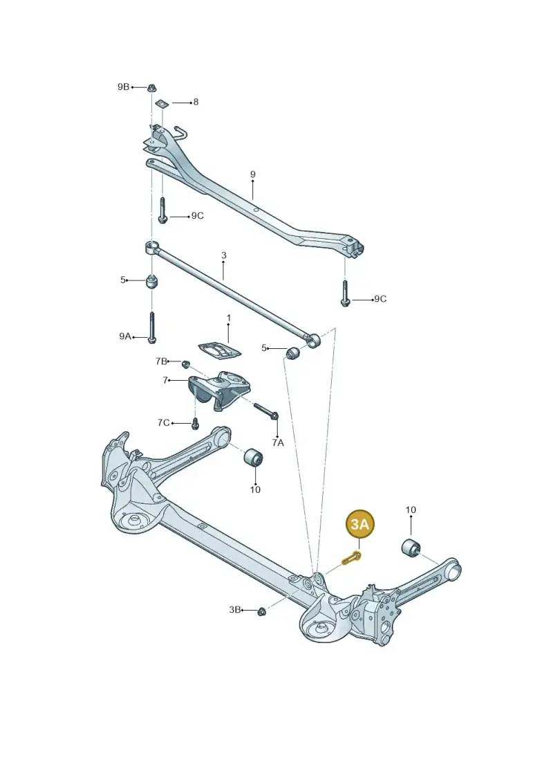 N10528602 — Volkswagen Jetta (2013-2014) diagram 692500100, position 3A