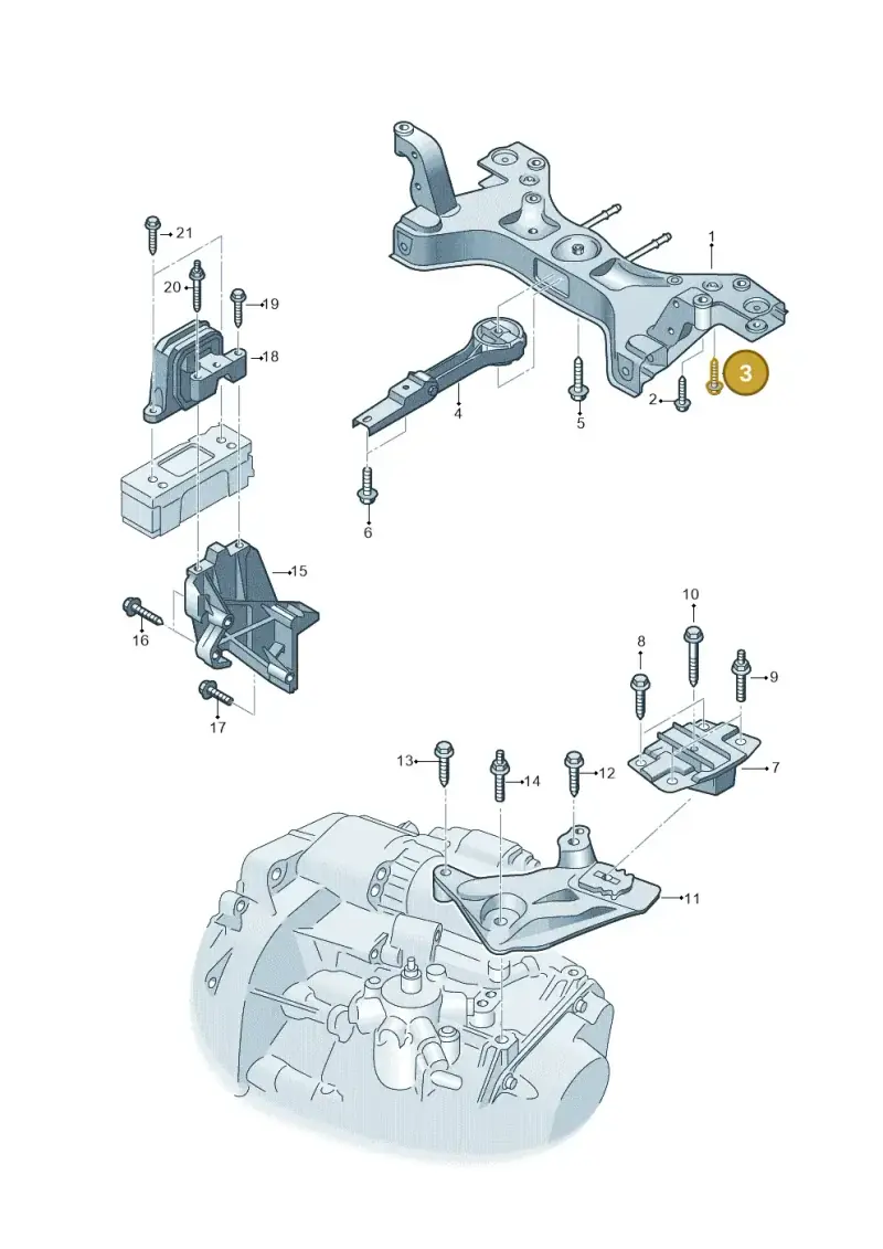 N10528602 — Volkswagen Up! 1.0 BlueMotion (2016-2023) diagram 892199400, position 3