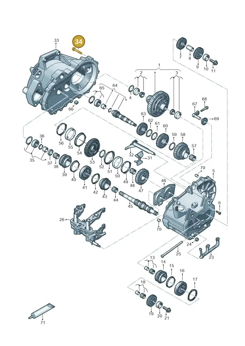 N10530303 — Volkswagen Taigo (2021-2024) diagram 827310030, position 34