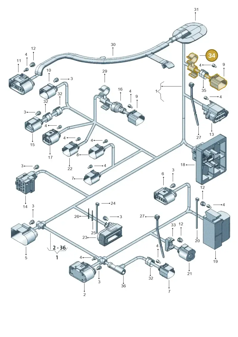 N10532201 — Volkswagen Jetta (2010-2014) diagram 692971500, position 34
