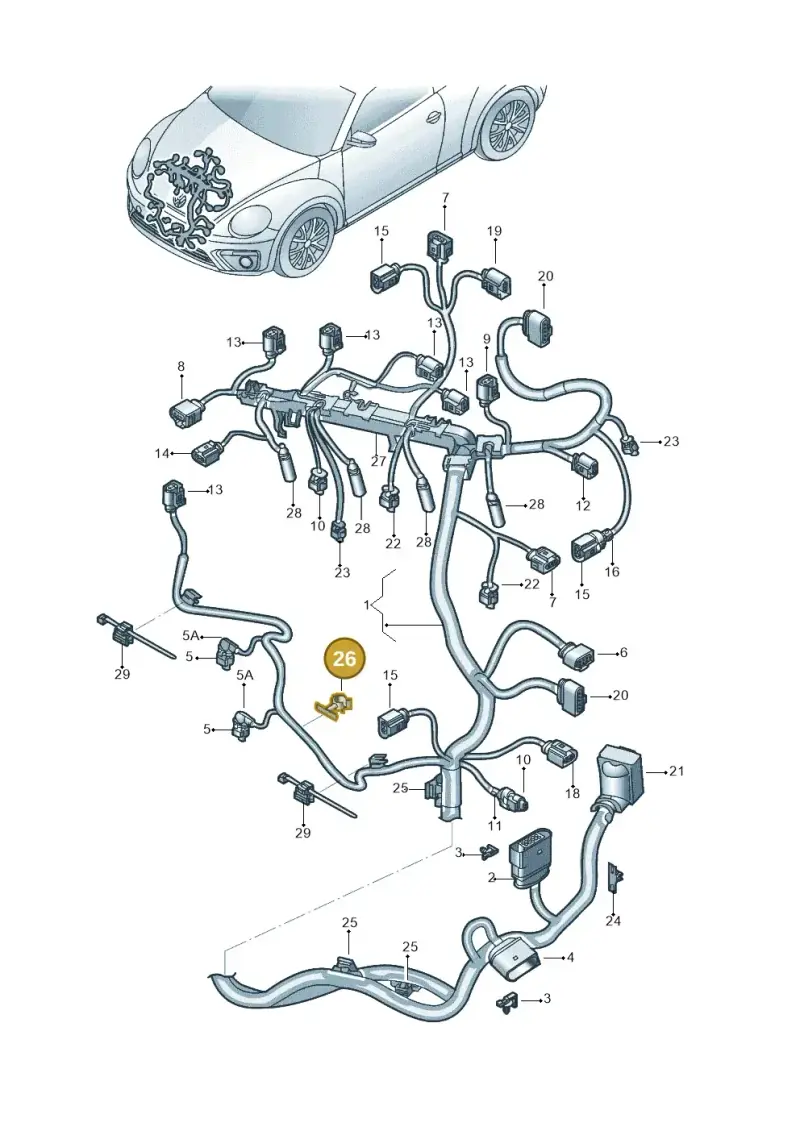 N10532201 — Volkswagen Beetle (2016-2019) diagram 801971160, position 26
