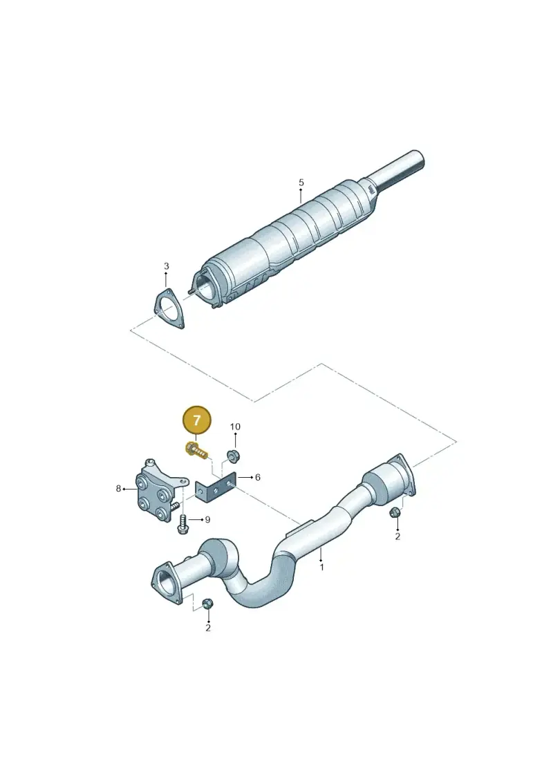 N10536103 — Volkswagen Phaeton 4motion (2010-2016) diagram 258253740, position 7